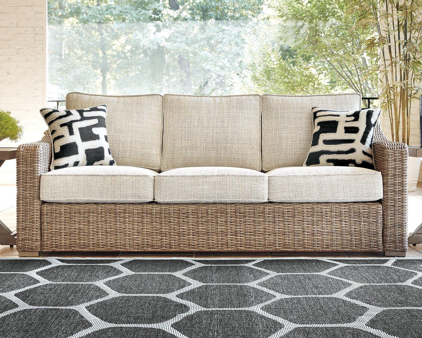 Beachcroft Outdoor Sofa, Lounge Chairs and Fire Pit - Furniture 4 Less Outlet (Salinas,CA)