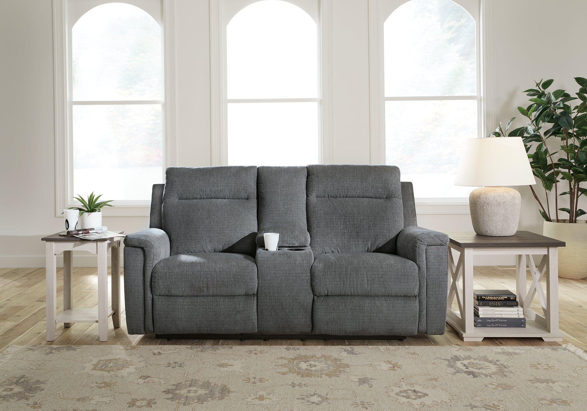 Barnsana Power Reclining Loveseat with Console - Furniture 4 Less Outlet (Salinas,CA)