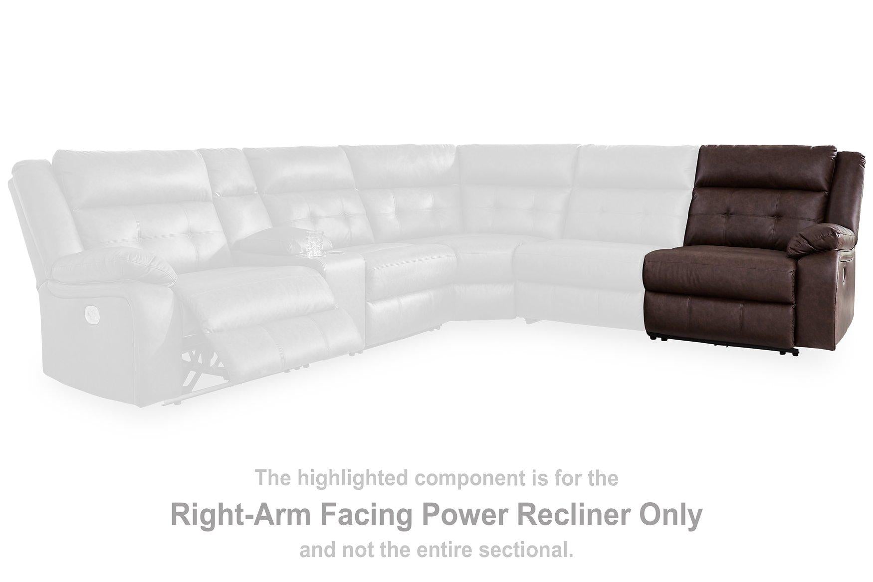 Punch Up Power Reclining Sectional Loveseat with Console - Furniture 4 Less Outlet (Salinas,CA)