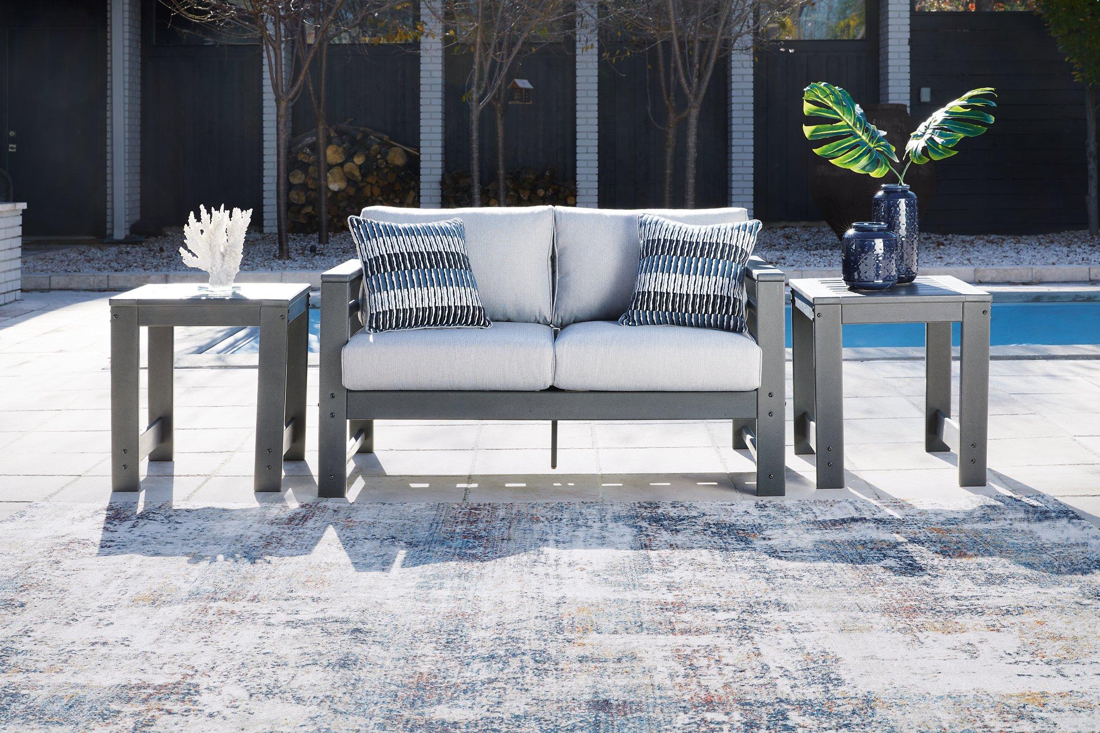 Amora Outdoor Loveseat with Cushion - Furniture 4 Less Outlet (Salinas,CA)