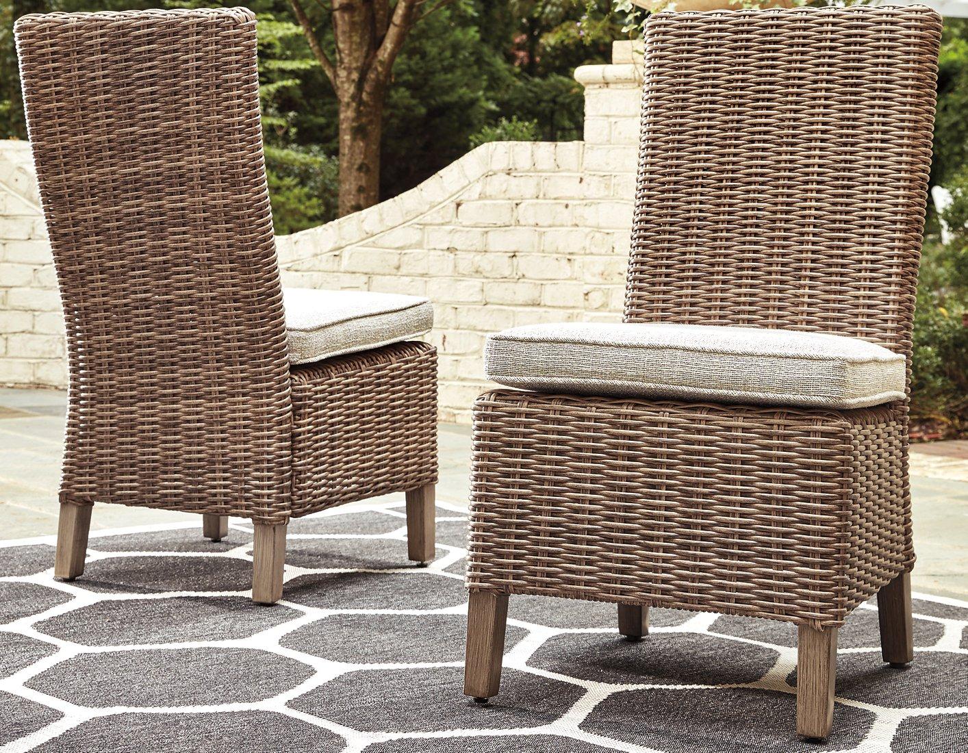 Beachcroft Outdoor Side Chair with Cushion (Set of 2) - Furniture 4 Less Outlet (Salinas,CA)