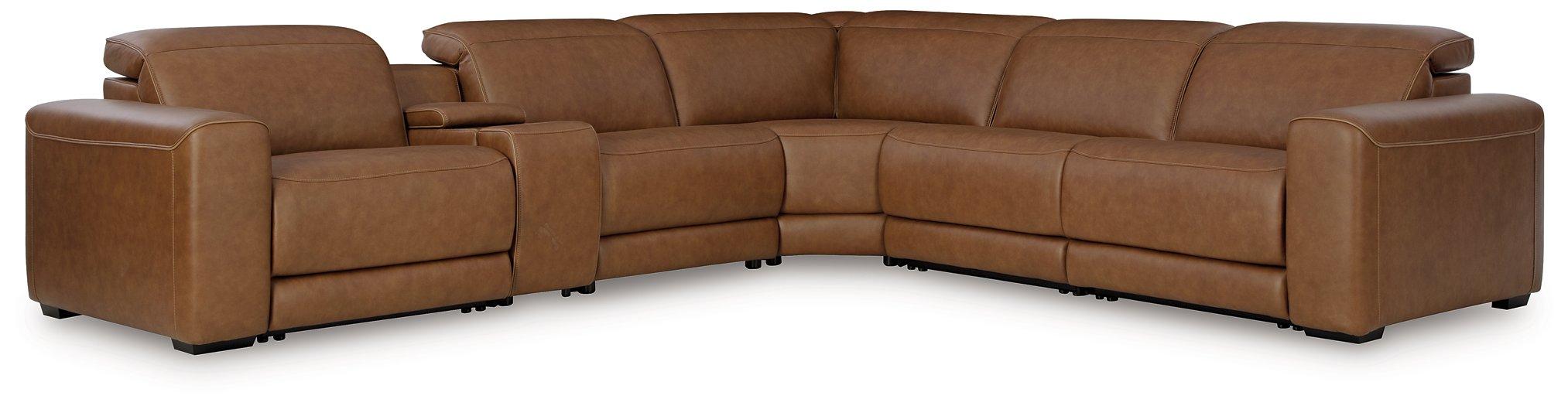 Magic Man Power Reclining Sectional with Console - Furniture 4 Less Outlet (Salinas,CA)