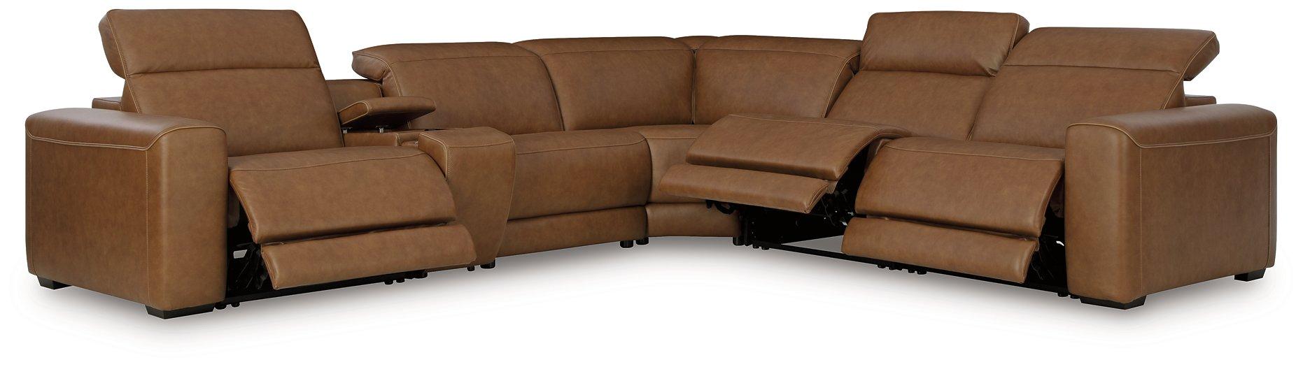 Magic Man Power Reclining Sectional with Console - Furniture 4 Less Outlet (Salinas,CA)