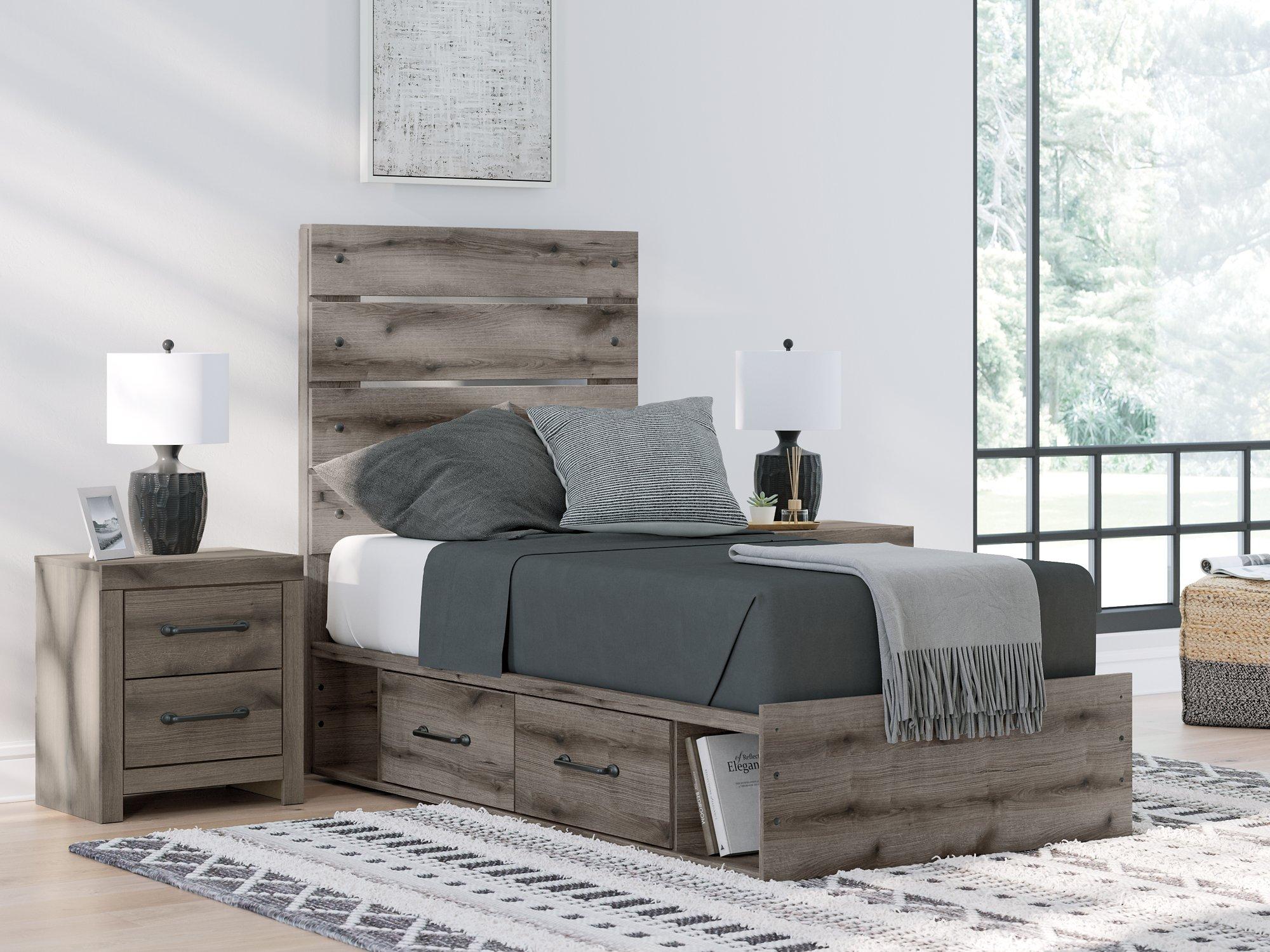 Graystorm Bed with Storage - Furniture 4 Less Outlet (Salinas,CA)