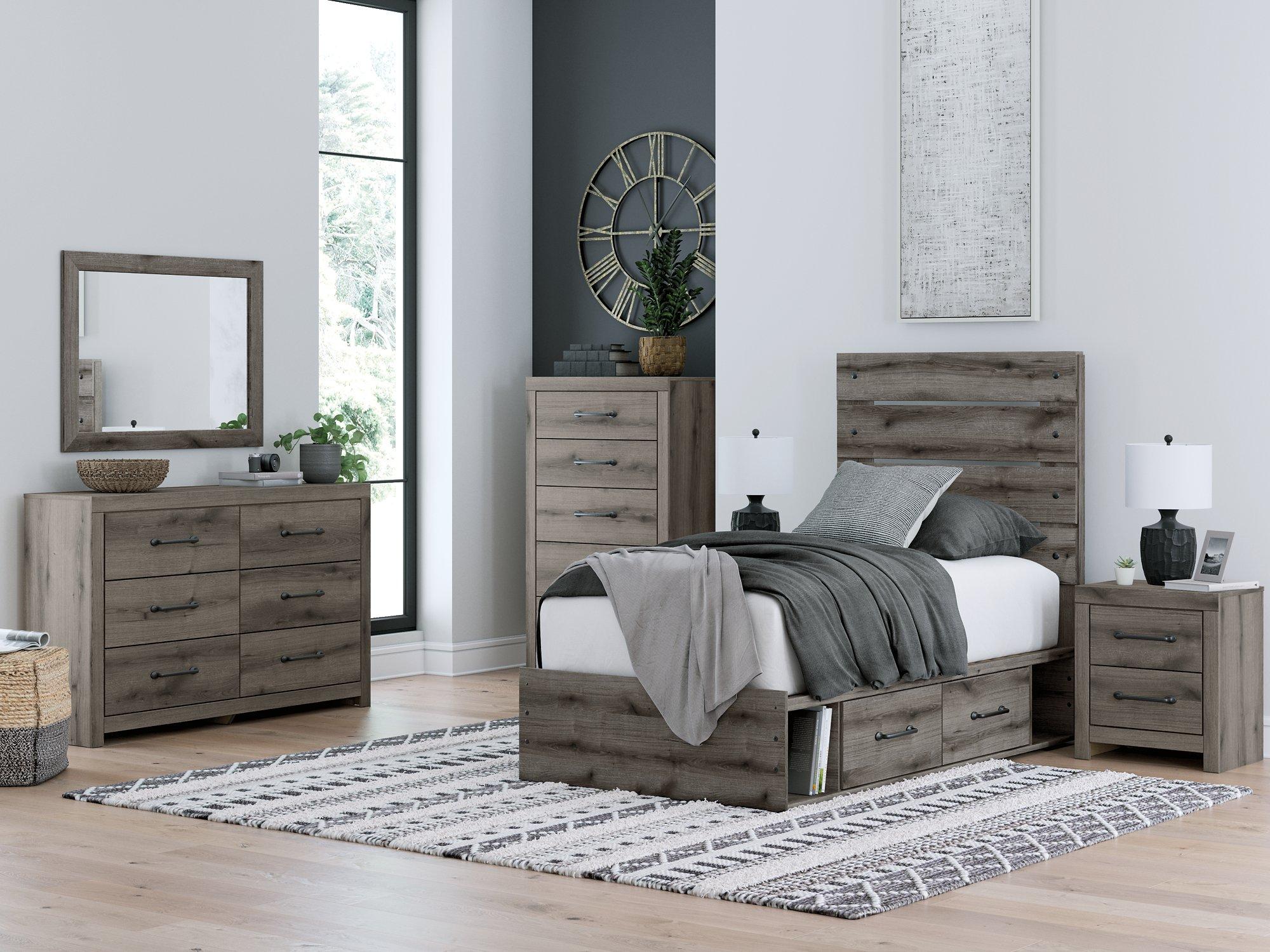 Graystorm Bed with Storage - Furniture 4 Less Outlet (Salinas,CA)