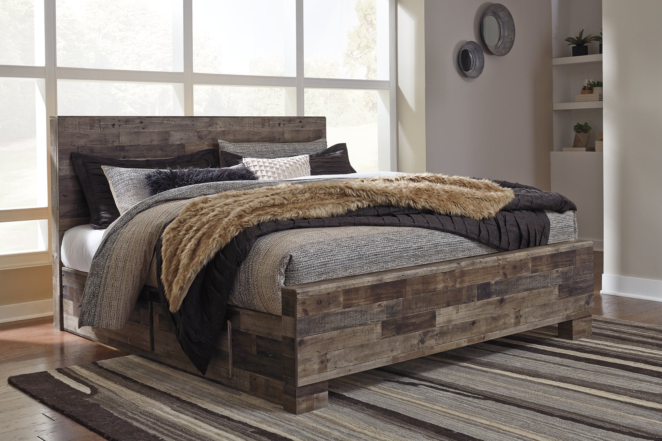 Derekson Bed with 2 Side Storage - Furniture 4 Less Outlet (Salinas,CA)