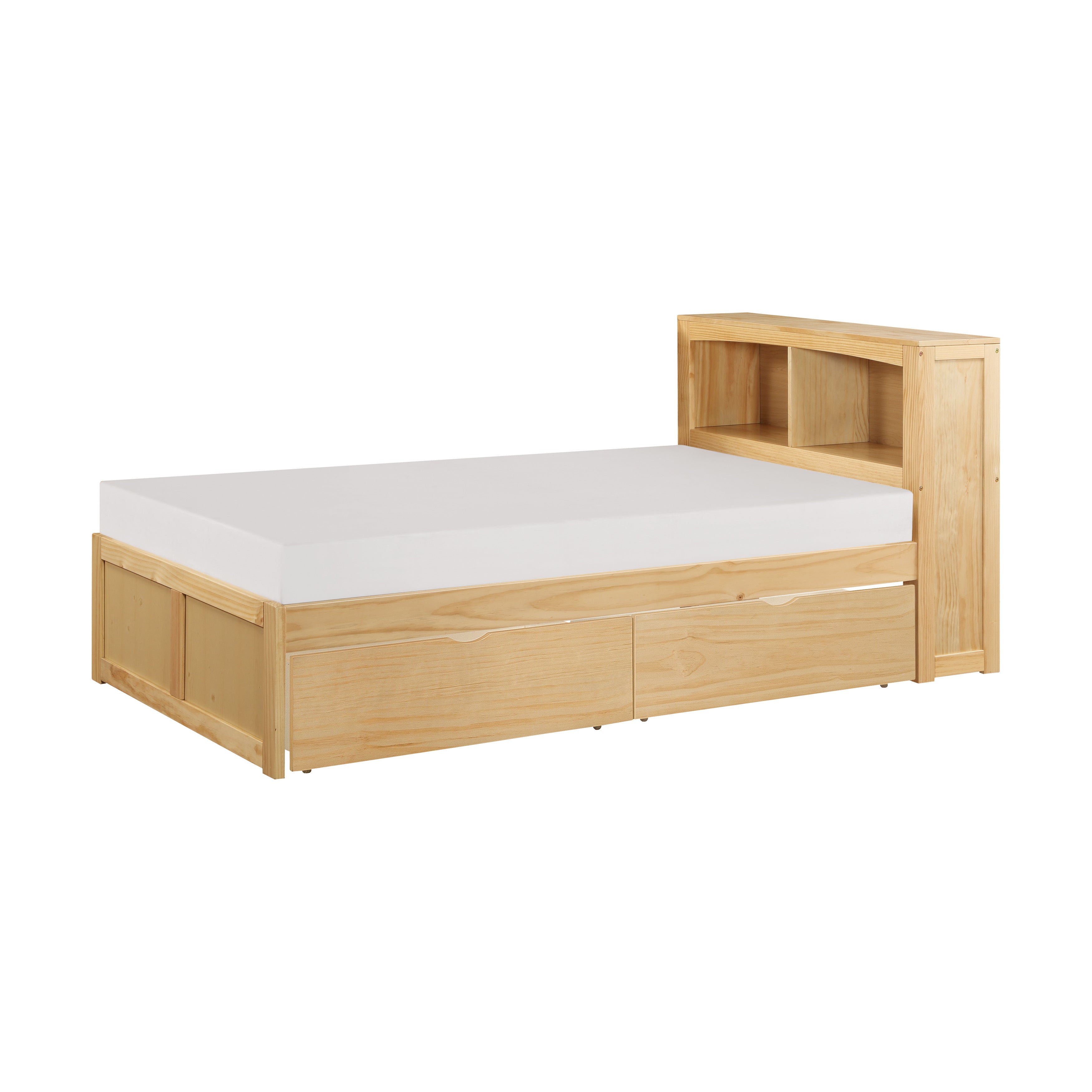 Bartly-(3) Twin Bookcase Platform Bed with Storage Boxes image