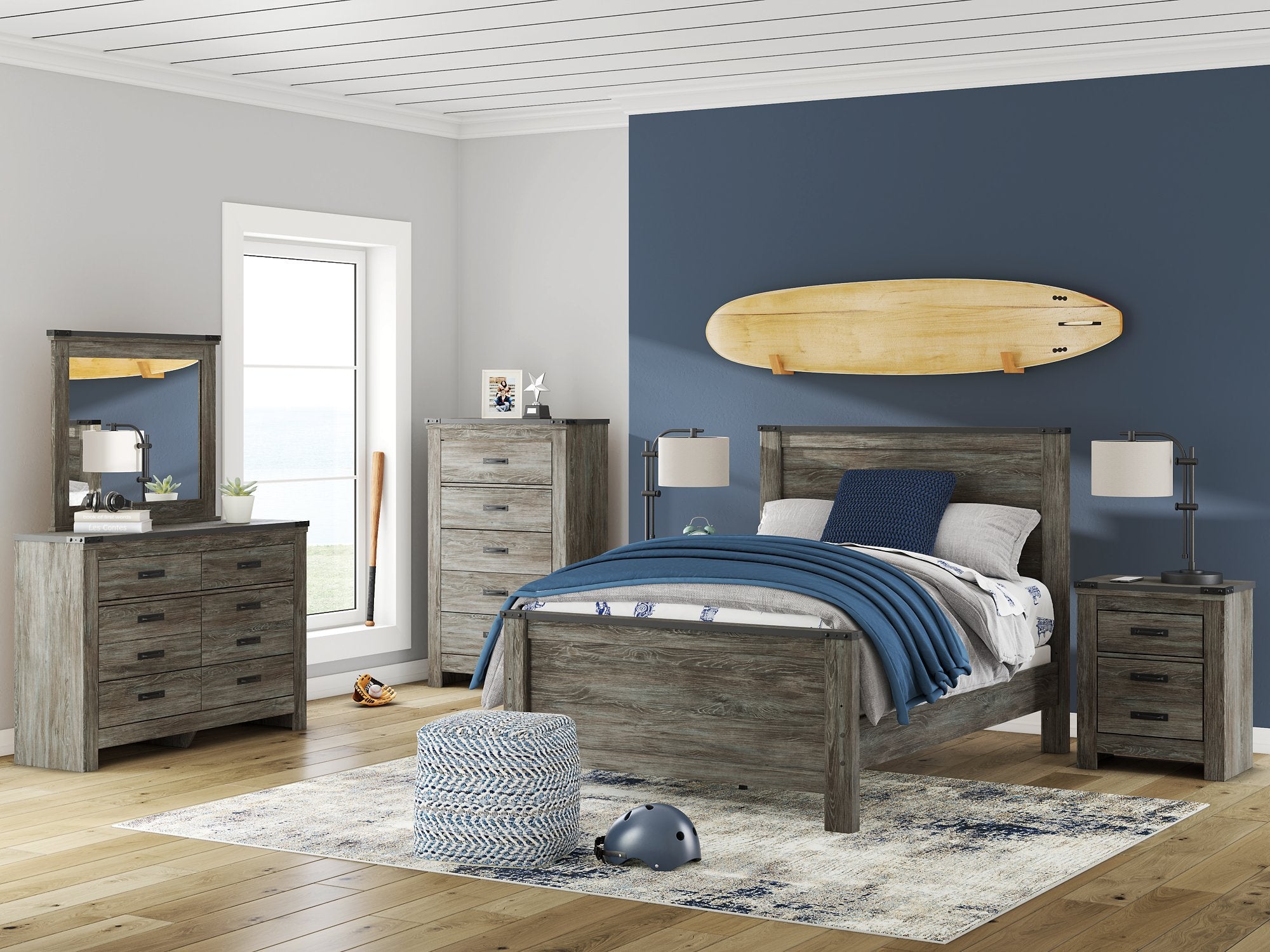 Frandern Dresser and Mirror - Furniture 4 Less Outlet (Salinas,CA)
