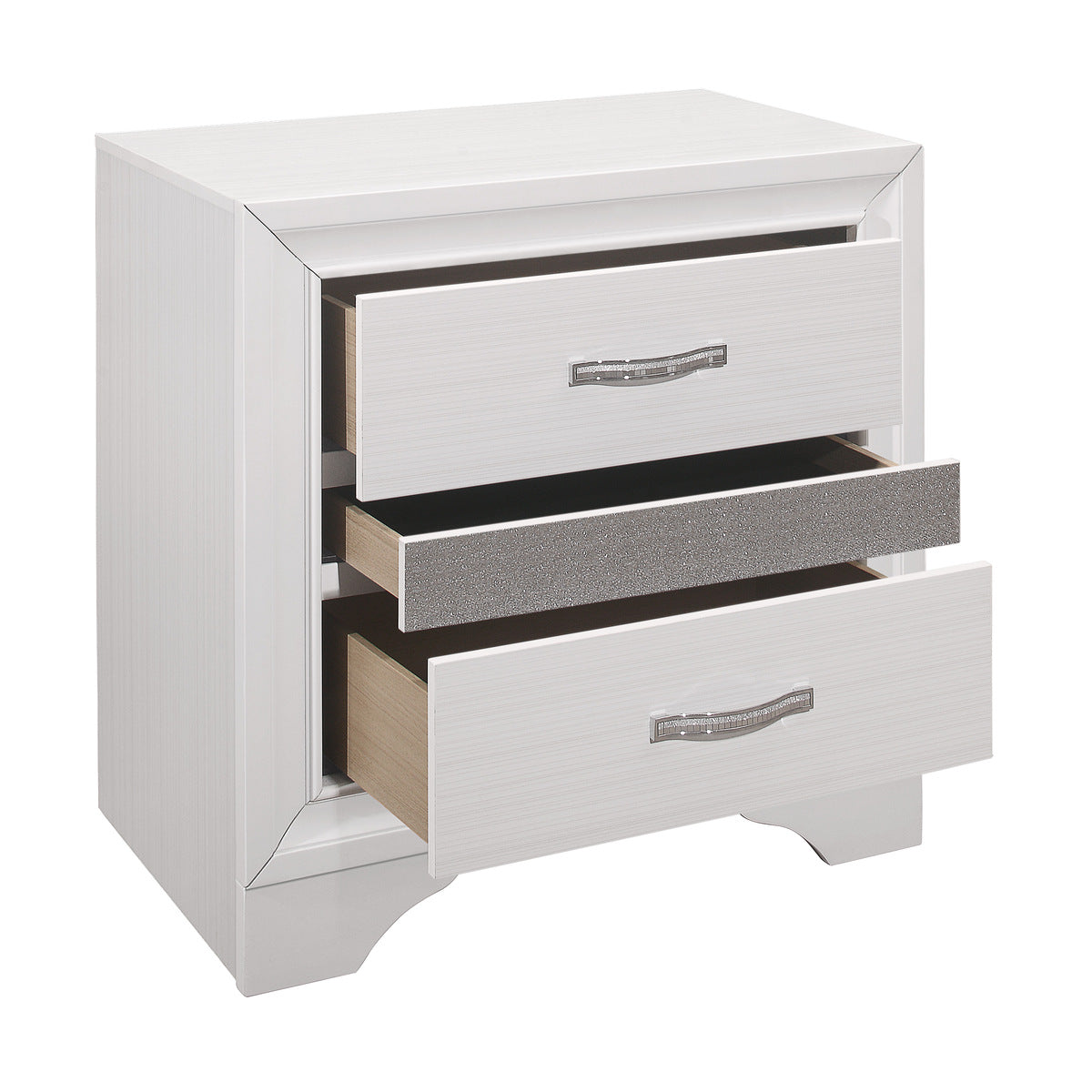 Luster 4 & 5 Piece Bed Set Grey & White - Furniture 4 Less Outlet (Salinas,CA)