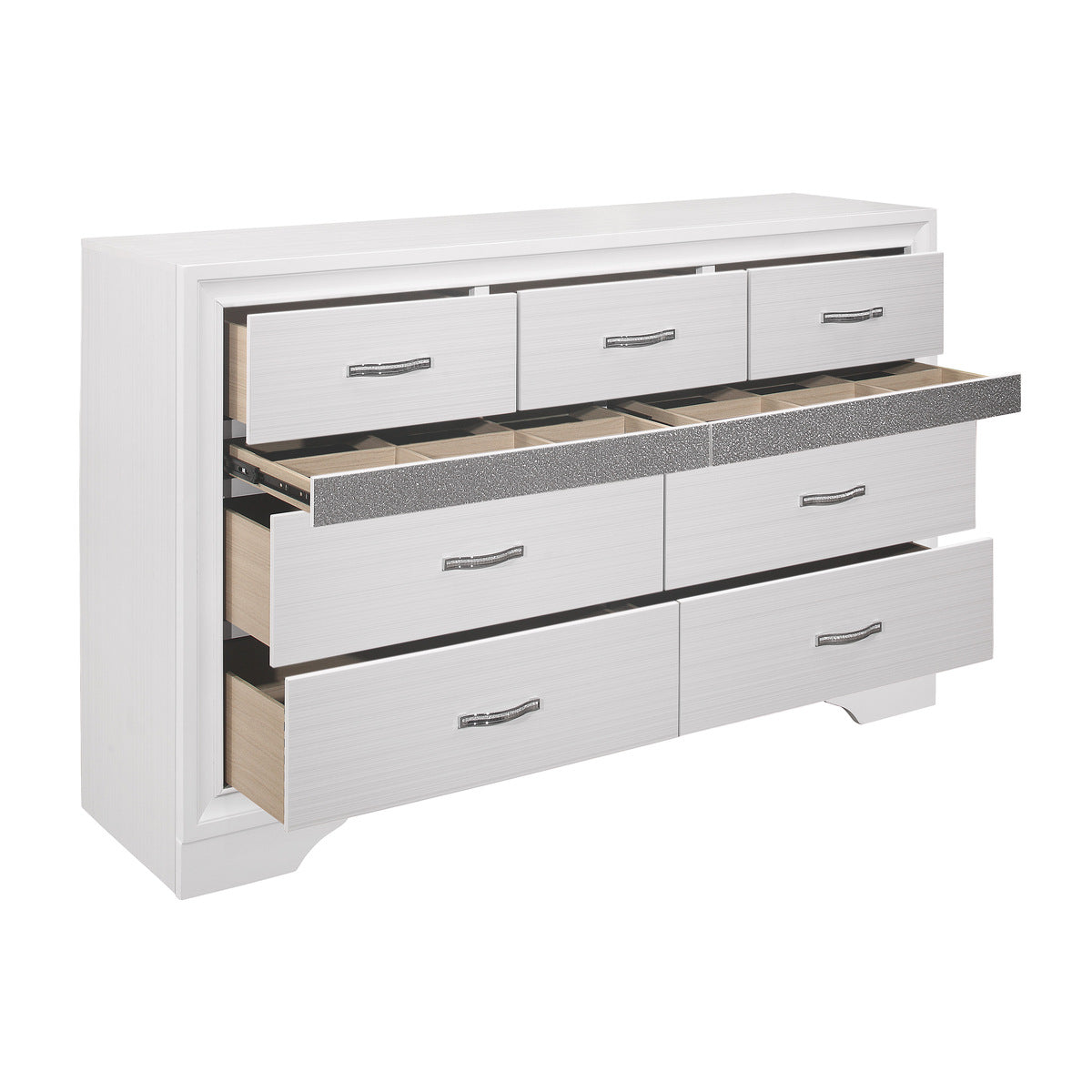 Luster 4 & 5 Piece Bed Set Grey & White - Furniture 4 Less Outlet (Salinas,CA)