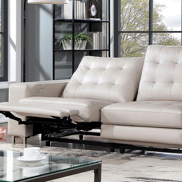 ABBERTON Power Loveseat, Beige - Furniture 4 Less Outlet (Salinas,CA)