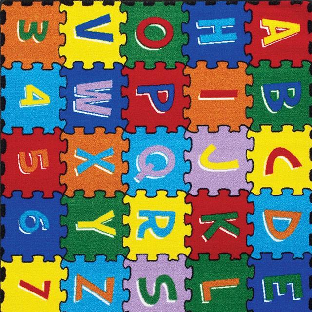 Abbey Alphabet/Multi 4' 9" X 6' 9" Area Rug - Furniture 4 Less Outlet (Salinas,CA)