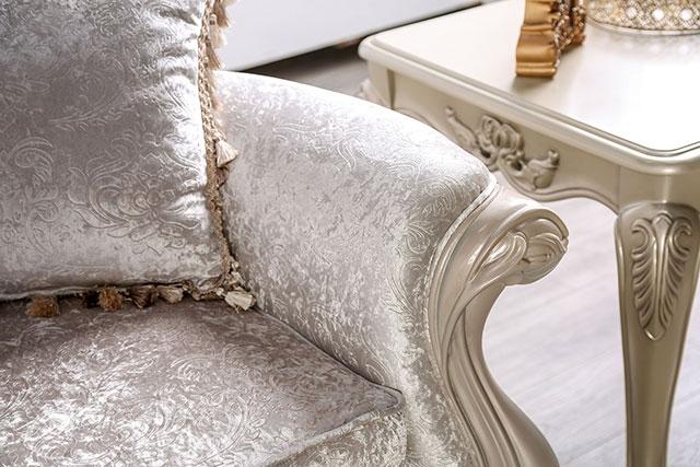 Acapulco White & Espresso Loveseat - Furniture 4 Less Outlet (Salinas,CA)