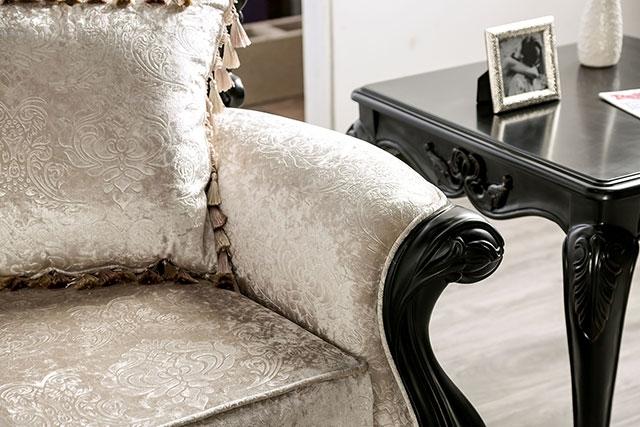 Acapulco White & Espresso Loveseat - Furniture 4 Less Outlet (Salinas,CA)
