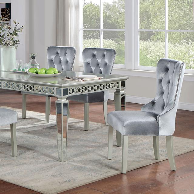 ADALIA Dining Table, Silver - Furniture 4 Less Outlet (Salinas,CA)