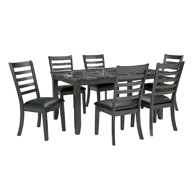 Adia 7 Pc Dinning Table Set Grey & Brown - Furniture 4 Less Outlet (Salinas,CA)