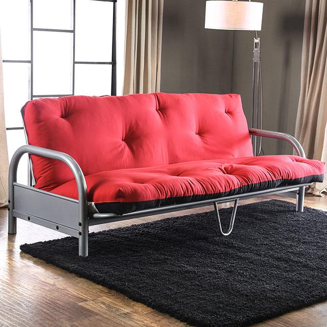 Aksel Black/Red Futon Mattress, Black, Red & Gray - Furniture 4 Less Outlet (Salinas,CA)