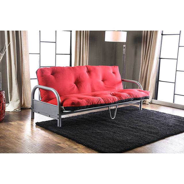 Aksel Black/Red Futon Mattress, Black, Red & Gray - Furniture 4 Less Outlet (Salinas,CA)