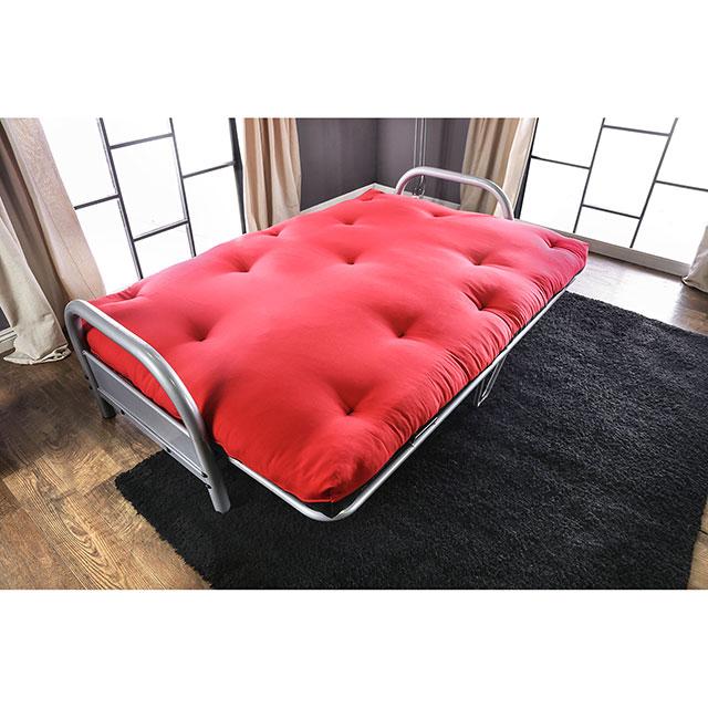 Aksel Black/Red Futon Mattress, Black, Red & Gray - Furniture 4 Less Outlet (Salinas,CA)