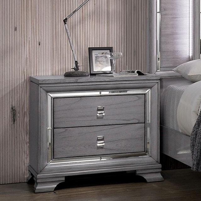 Alanis Light Gray Night Stand - Furniture 4 Less Outlet (Salinas,CA)