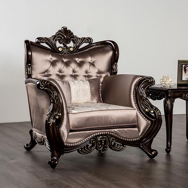 Albacete Chair Cherry & Campage - Furniture 4 Less Outlet (Salinas,CA)
