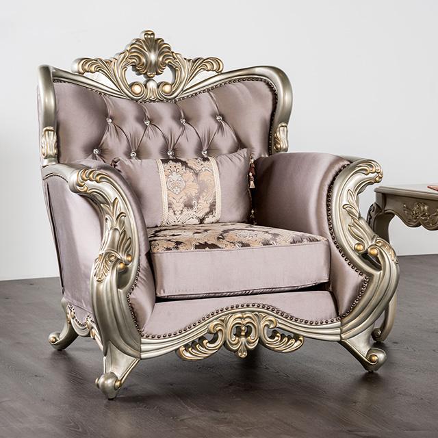 Albacete Chair Cherry & Campage - Furniture 4 Less Outlet (Salinas,CA)