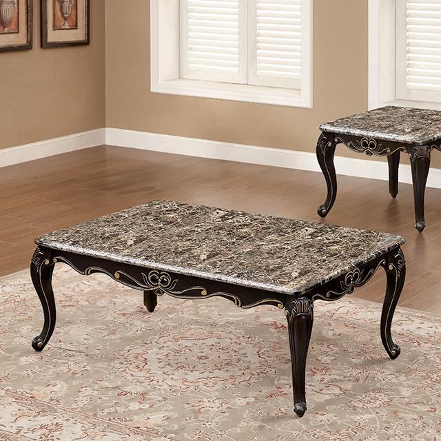 Albacete Coffee Table Walnut & Campage - Furniture 4 Less Outlet (Salinas,CA)