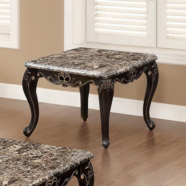 Albacete End Table Walnut & Campage - Furniture 4 Less Outlet (Salinas,CA)