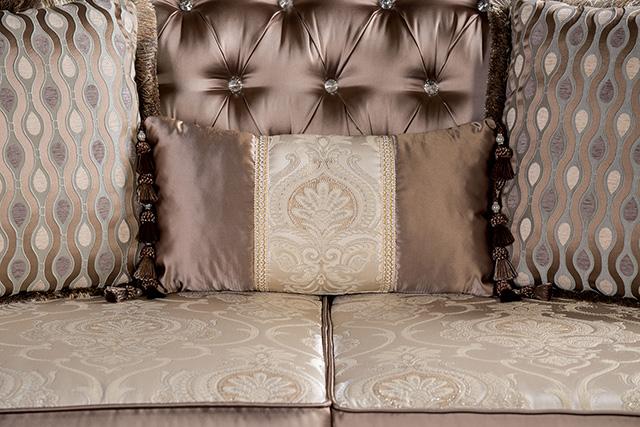 Albacete Sofa Campage & Walnut - Furniture 4 Less Outlet (Salinas,CA)