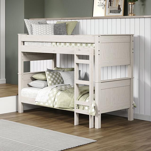 Albani Twin/Twin Post Bunkbed - Furniture 4 Less Outlet (Salinas,CA)