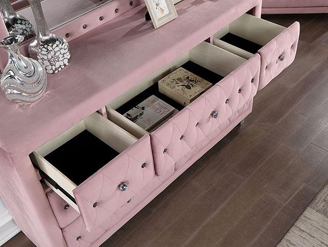 ZOHAR Dresser, Pink - Furniture 4 Less Outlet (Salinas,CA)