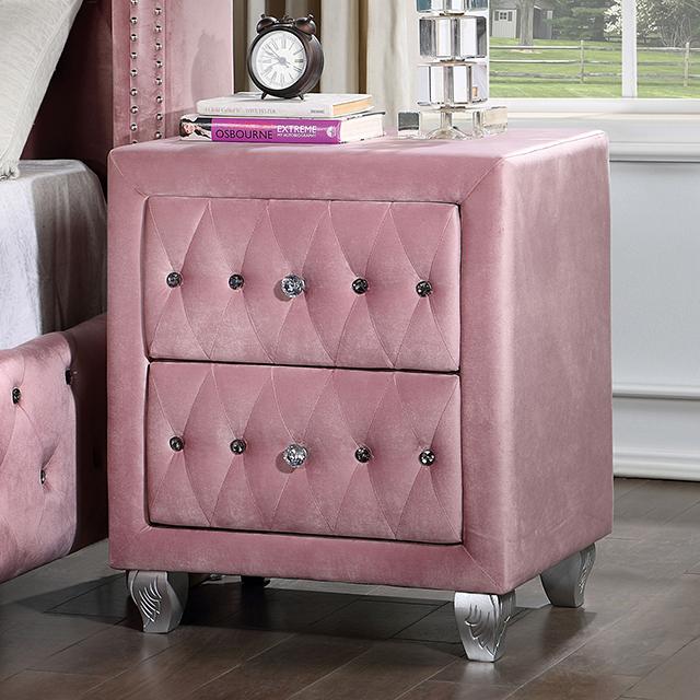 ZOHAR Night Stand, Pink - Furniture 4 Less Outlet (Salinas,CA)