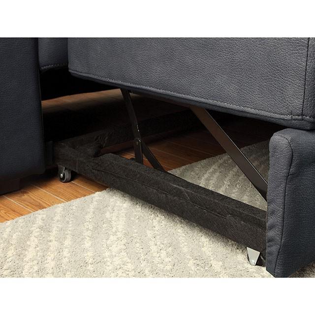 ALCESTER Brown & Gray Sectional w/ Sleeper, Ash - Furniture 4 Less Outlet (Salinas,CA)