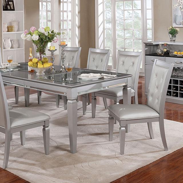 Alena Silver Dining Table - Furniture 4 Less Outlet (Salinas,CA)
