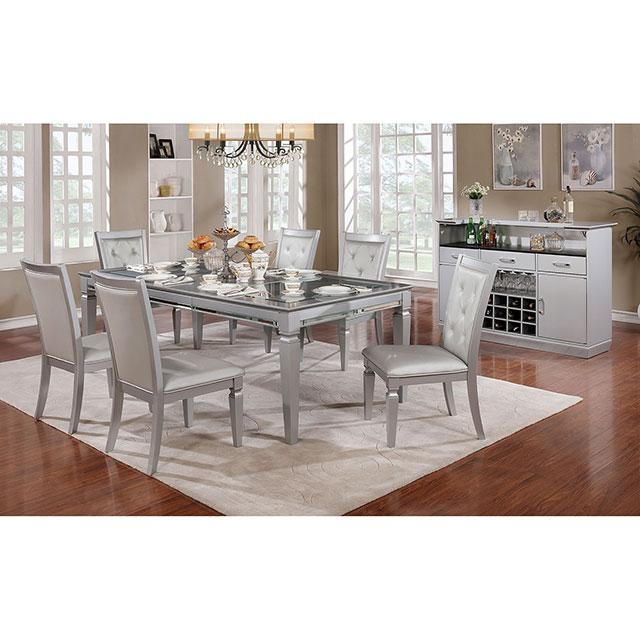 Alena Silver Dining Table - Furniture 4 Less Outlet (Salinas,CA)