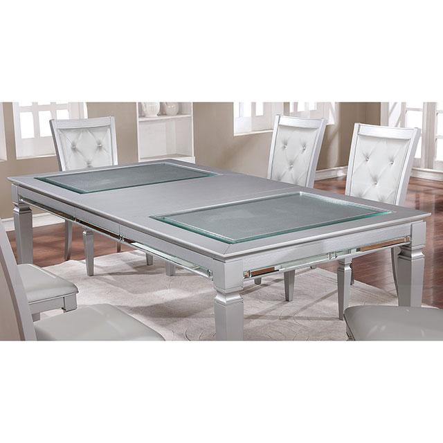Alena Silver Dining Table - Furniture 4 Less Outlet (Salinas,CA)