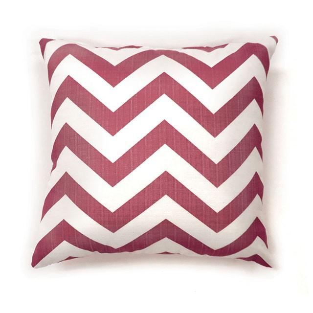 Zoe Red Chevron 18" X 18" Pillow, Red Chevron (2/CTN) - Furniture 4 Less Outlet (Salinas,CA)