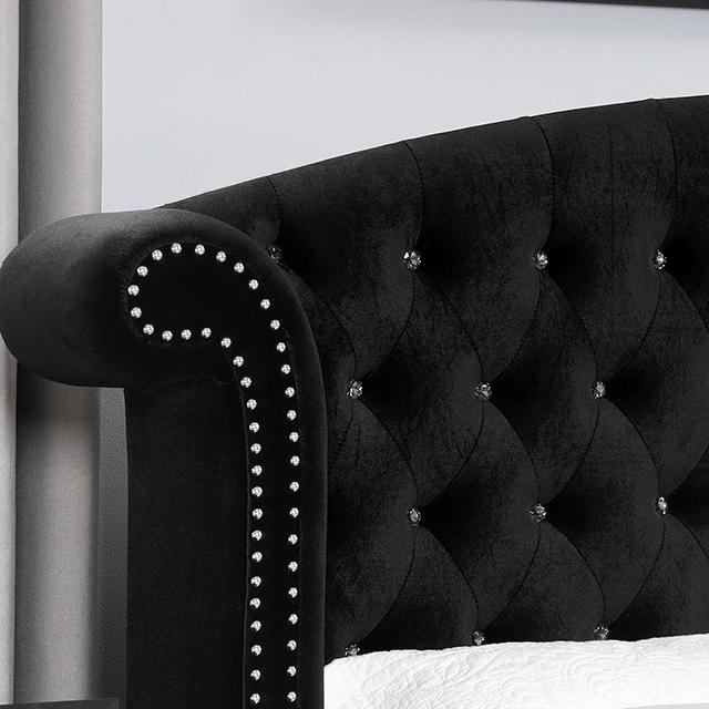 ZOHAR E.King Bed, Black - Furniture 4 Less Outlet (Salinas,CA)