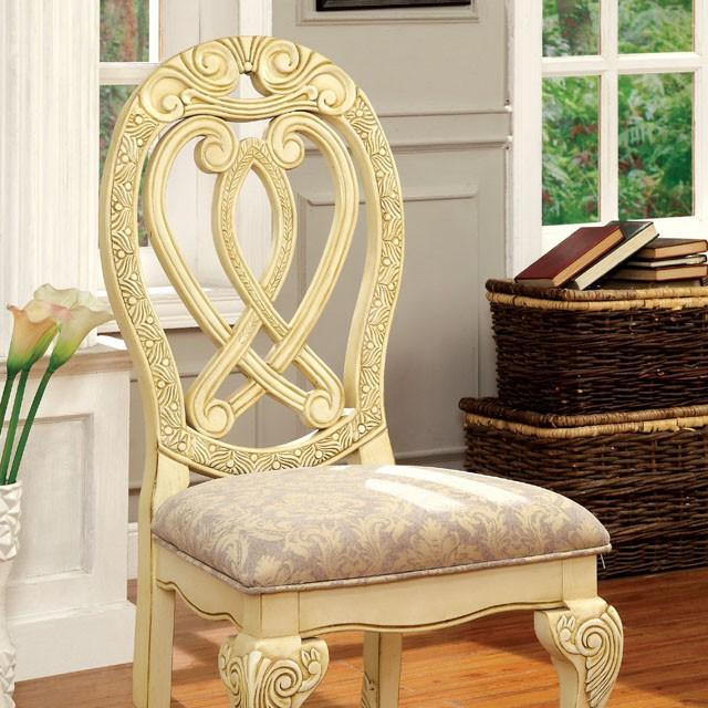 WYNDMERE Vintage White Side Chair (2/CTN) - Furniture 4 Less Outlet (Salinas,CA)