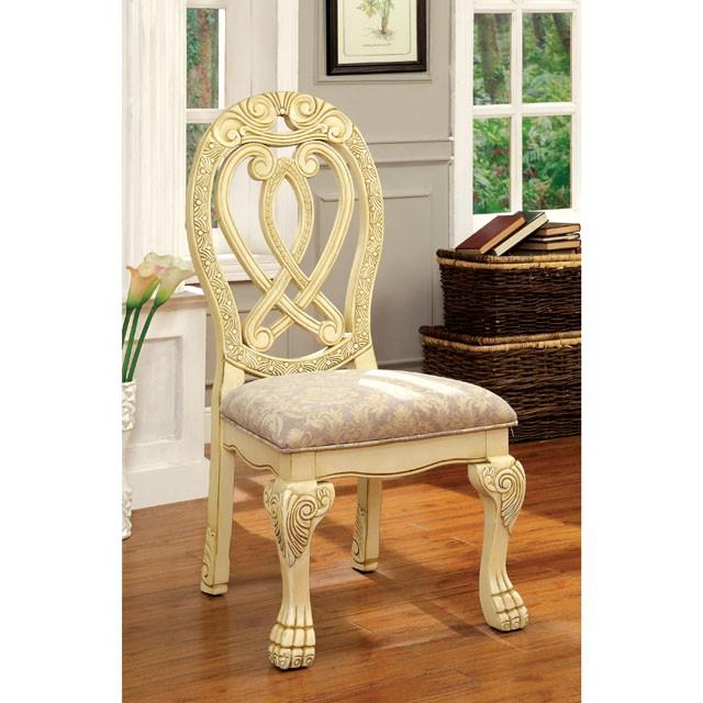 WYNDMERE Vintage White Side Chair (2/CTN) - Furniture 4 Less Outlet (Salinas,CA)