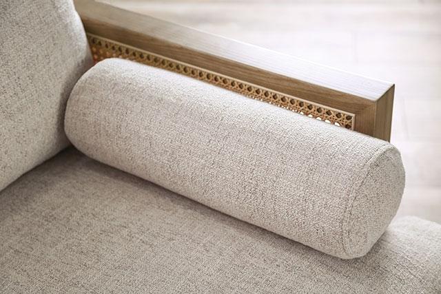 ALESUND Sofa, Beige/Light Oak, Natural & Brown - Furniture 4 Less Outlet (Salinas,CA)