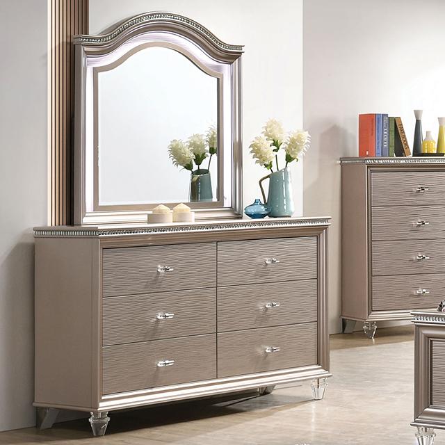 ALLIE Dresser Beige & Rose Gold - Furniture 4 Less Outlet (Salinas,CA)