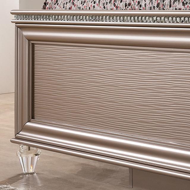 ALLIE Twin & Full Rose Gold Bed - Furniture 4 Less Outlet (Salinas,CA)