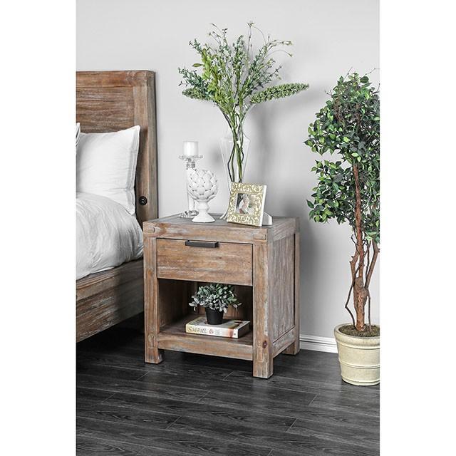 Wynton Weathered Light Oak Night Stand - Furniture 4 Less Outlet (Salinas,CA)