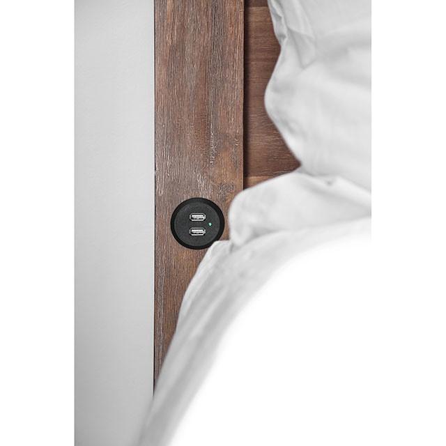 Wynton Weathered Light Oak Cal.King, E.King, & Queen Bed - Furniture 4 Less Outlet (Salinas,CA)