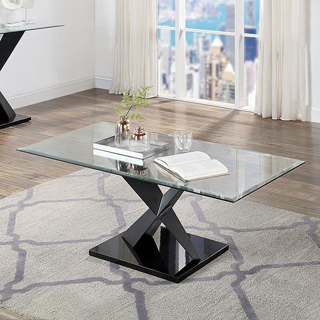 XANTHUS Coffee Table, Black - Furniture 4 Less Outlet (Salinas,CA)