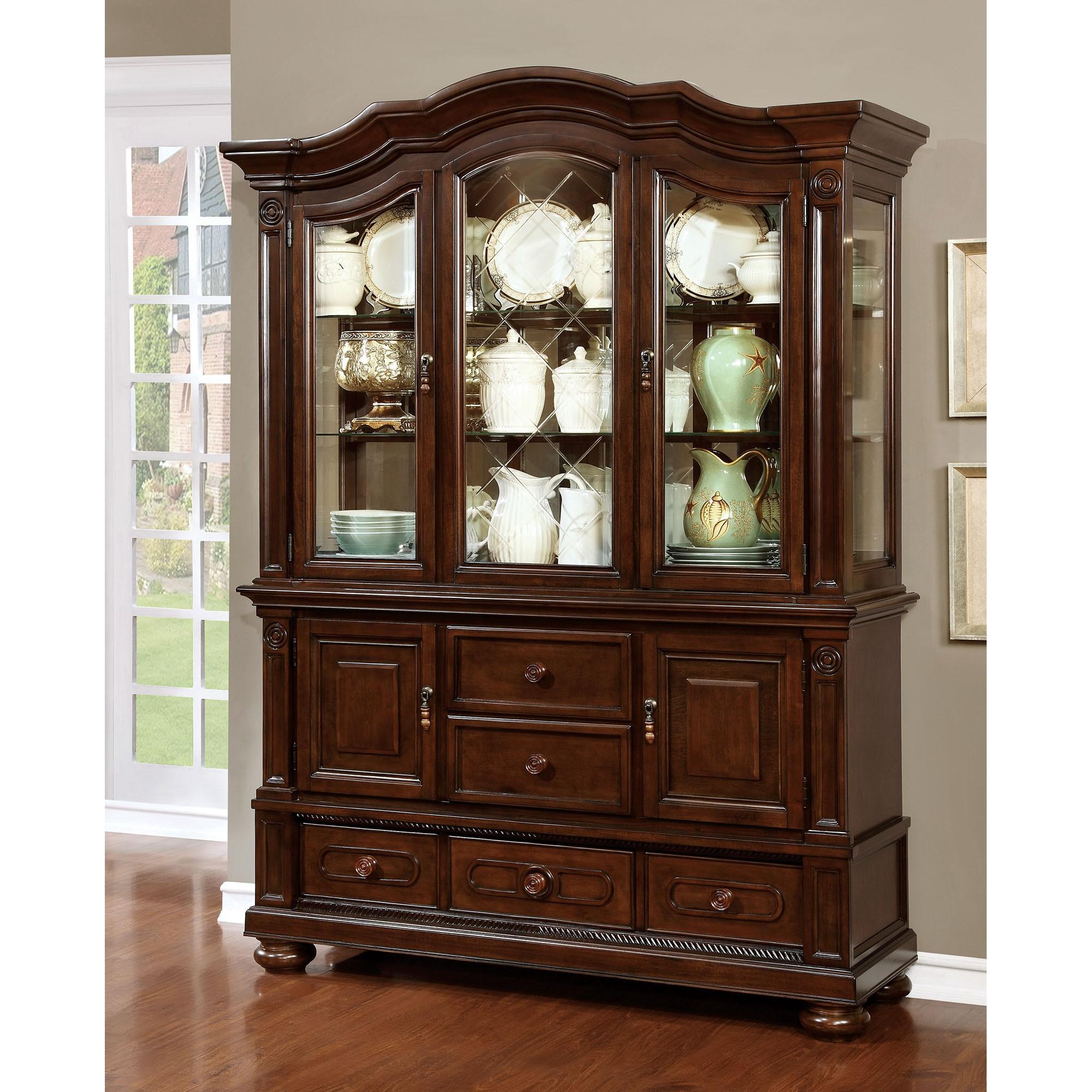 Alpena Brown Cherry Hutch & Buffet - Furniture 4 Less Outlet (Salinas,CA)
