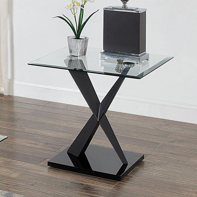 XANTHUS End Table, Black - Furniture 4 Less Outlet (Salinas,CA)