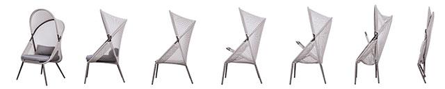 Alverta Foldable Chair Grey & Black (2/Ctn) - Furniture 4 Less Outlet (Salinas,CA)