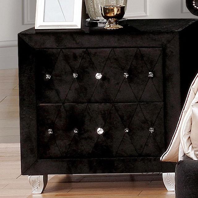 Alzire Black & Blue Night Stand - Furniture 4 Less Outlet (Salinas,CA)